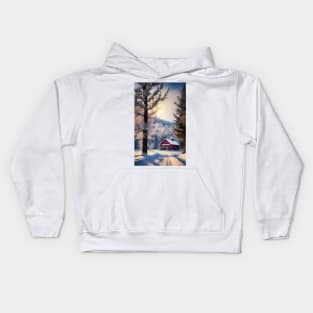 Winter On The Farm Kids Hoodie